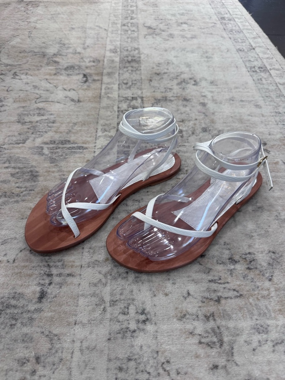 CoRNETTI  Sandals White Leather Strappy Sandals